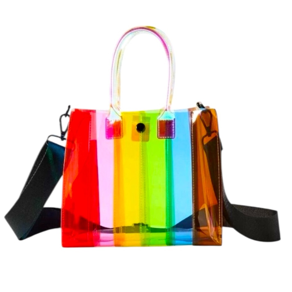 Rainbow Pride LGBTQIA Transparent Mini Crossbody Bag - NWT